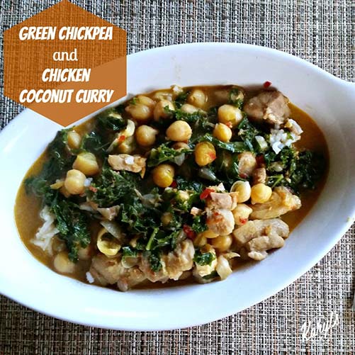 Green Chickpea Chicken Coconut Curry - Karyl's Kulinary Krusade