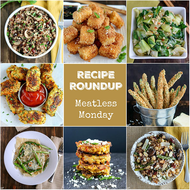 collage of pictures of Meatless Monday Recipe Roundup