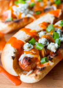 Loaded Buffalo Hot Dogs by That Oven Feeling