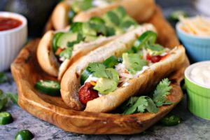 Mexican Hot Dogs by Cravings of a Lunatic