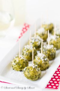 Pesto Mozzarella Chicken Meatballs by Sweet & Savory by Shinee