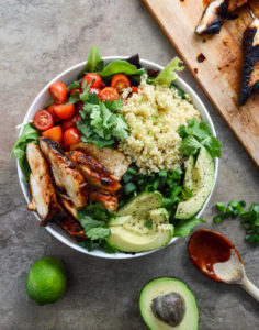 Honey Chipotle Chicken Bowl by How Sweet It Is