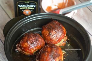 BBQ Onion Meatball Bombs by Hugs & Cookies
