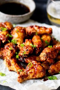 Sticky and Crispy Asian Chicken Wings by Kitchen Sanctuary