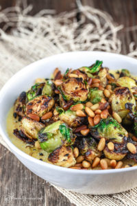 Olive Oil Fried Brussel Sprouts by The Mediterranean Dish