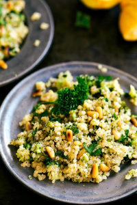 Pine Nut Broccoli Quinoa by Chelsea's Messy Apron