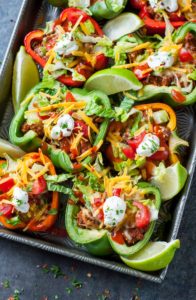 Baked Bell Pepper Tacos by Peas and Crayons
