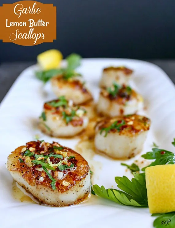 Garlic Lemon Butter Scallops - Karyl's Kulinary Krusade Garlic Lemon Butter Scallops - Karyl's Kulinary Krusade