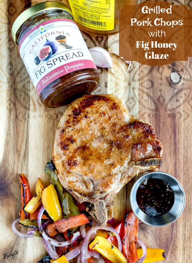 Grilled Pork Chops with Fig Honey Glaze - Karyl's Kulinary Krusade
