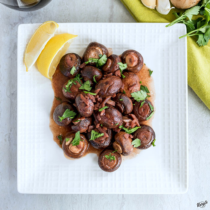 Red Wine Garlic Mushrooms - Karyl's Kulinary Krusade
