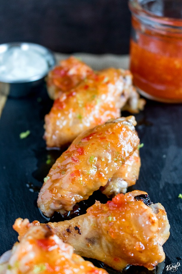 Sweet Chili Garlic Lime Chicken Wings - Karyl's Kulinary Krusade