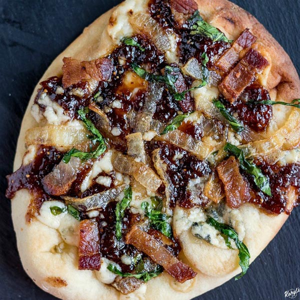 Bacon Fig Gorgonzola Pizza - Karyl's Kulinary Krusade