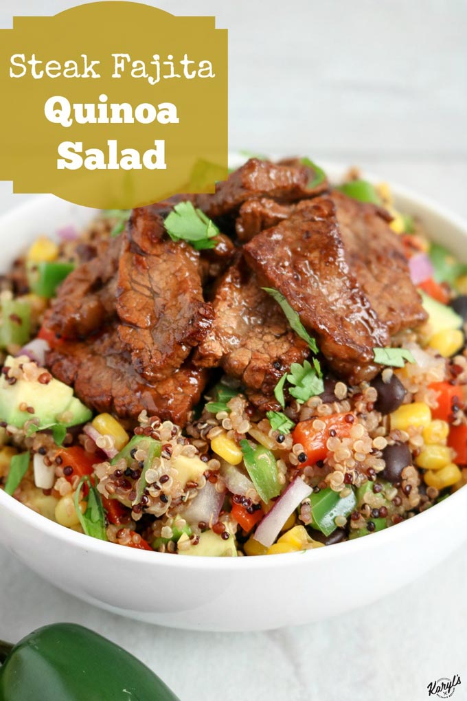 Steak Fajita Quinoa Salad - Karyl's Kulinary Krusade