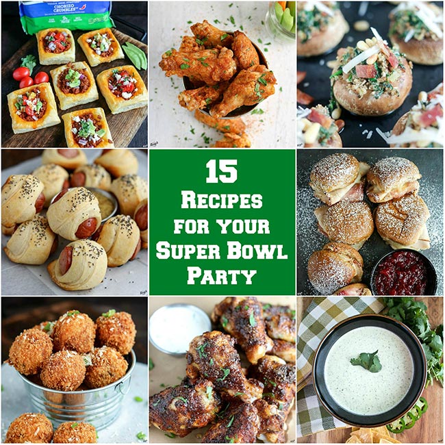 These 15 Recipes are sure to make you a hit at the Super Bowl Party! All easy to make, some to make ahead. These mouthwatering recipes are tried and true...and guest approved! #appetizer #superbowlparty #gamedayentertaining #homegate #karylskulinarykrusade