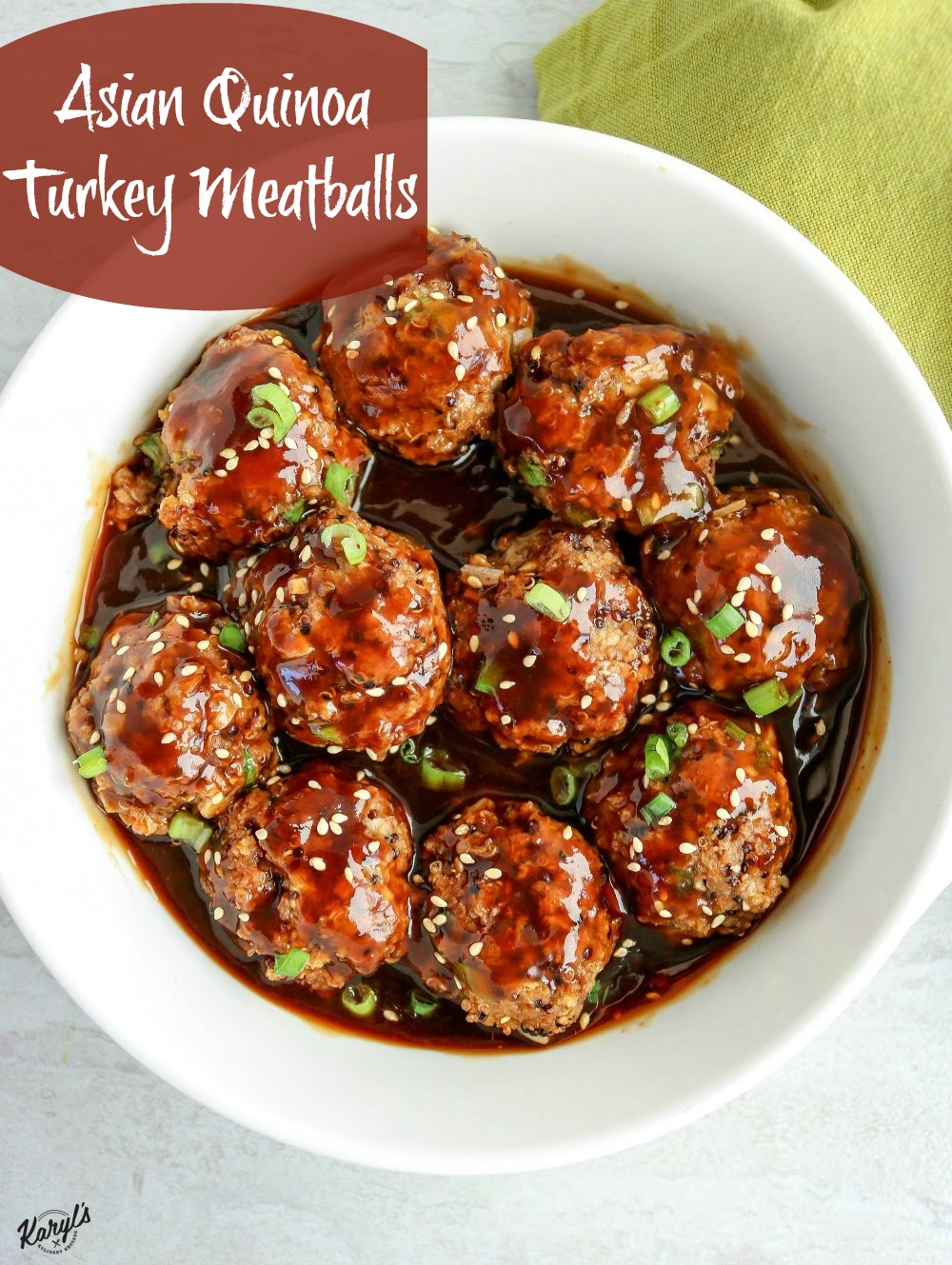 Asian Quinoa Turkey Meatballs Karyl's Kulinary Krusade